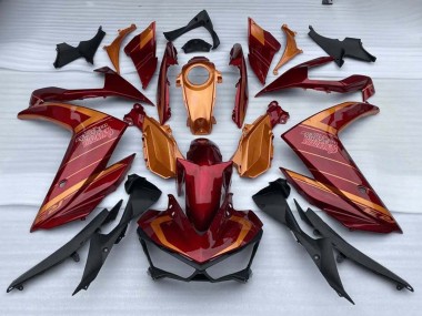 Cheap 2015-2018 Yamaha YZF R3/R25 Motorcycle Fairings - Red Orange