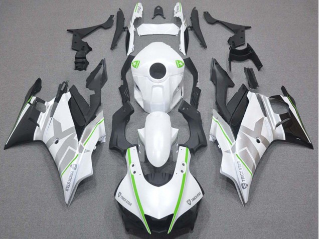 2019-2021 Yamaha YZF R3/R25 Motorcycle Fairings - White Green Silver Black
