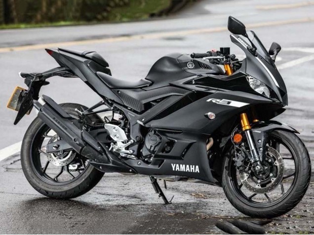 2019-2021 Yamaha YZF R3/R25 Motorcycle Fairings - Matte Black Silver