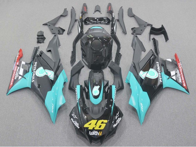2019-2021 Yamaha YZF R3/R25 Motorcycle Fairings - Light Blue Red Black Petronas 46