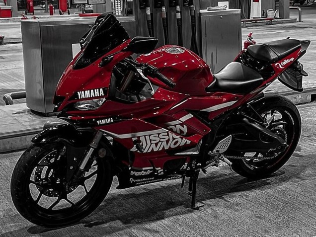 2019-2021 Yamaha YZF R3/R25 Motorcycle Fairings - Dark Red White Silver Black Valsir