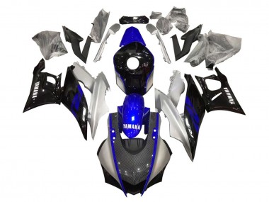 Cheap 2019-2021 Yamaha YZF R3/R25 Motorcycle Fairings - Silver Blue Black Carbon Fiber Style