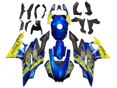 Cheap 2019-2021 Yamaha YZF R3/R25 Motorcycle Fairings - Yellow Blue Black Motul