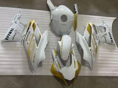 Cheap 2019-2021 Yamaha YZF R3/R25 Motorcycle Fairings - White Gold Semakin Didepan