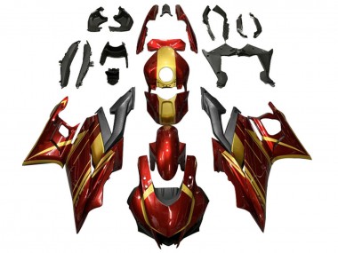 Cheap 2019-2021 Yamaha YZF R3/R25 Motorcycle Fairings - Red Gold Matte Black