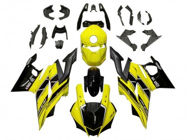 Cheap 2019-2021 Yamaha YZF R3/R25 Motorcycle Fairings - Yellow Black Carbon Fiber