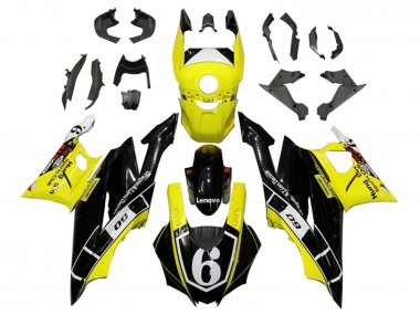 Cheap 2019-2021 Yamaha YZF R3/R25 Motorcycle Fairings - Yellow White Glossy Black Lenovo 6
