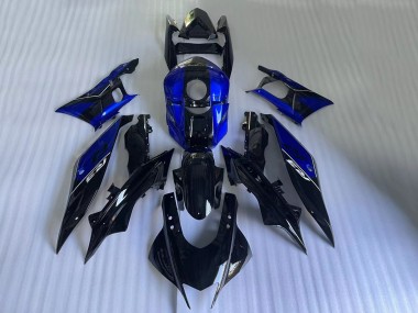 Cheap 2022-2024 Yamaha YZF R3/R25 Motorcycle Fairings - Blue Glossy Black