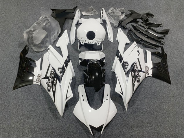 2022-2024 Yamaha YZF R3/R25 Motorcycle Fairings - White Glossy Black
