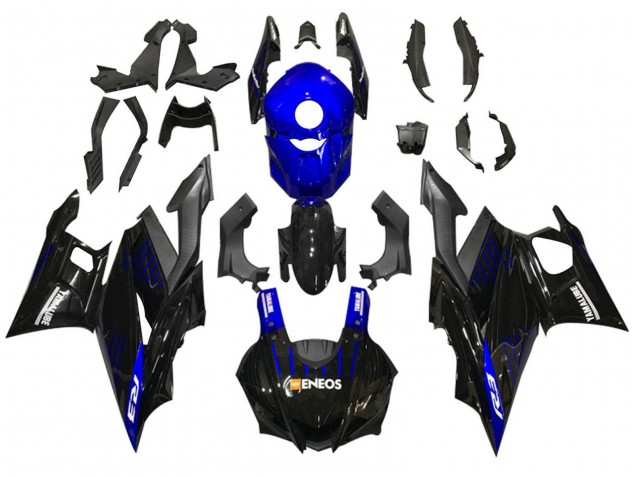2022-2024 Yamaha YZF R3/R25 Motorcycle Fairings - Blue Black ENEOS Yamalube