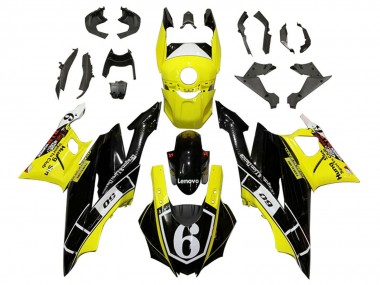 Cheap 2022-2024 Yamaha YZF R3/R25 Motorcycle Fairings - Yellow White Black Lenovo 6