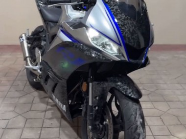 Cheap 2022-2024 Yamaha YZF R3/R25 Motorcycle Fairings - Marble Black Silver Blue Forged Carbon Fiber Style
