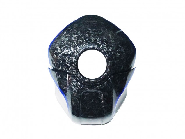 2022-2024 Yamaha YZF R3/R25 Motorcycle Fairings - Marble Black Silver Blue Forged Carbon Fiber Style