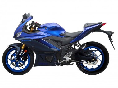 Cheap 2022-2024 Yamaha YZF R3/R25 Motorcycle Fairing - Blue Matte Black
