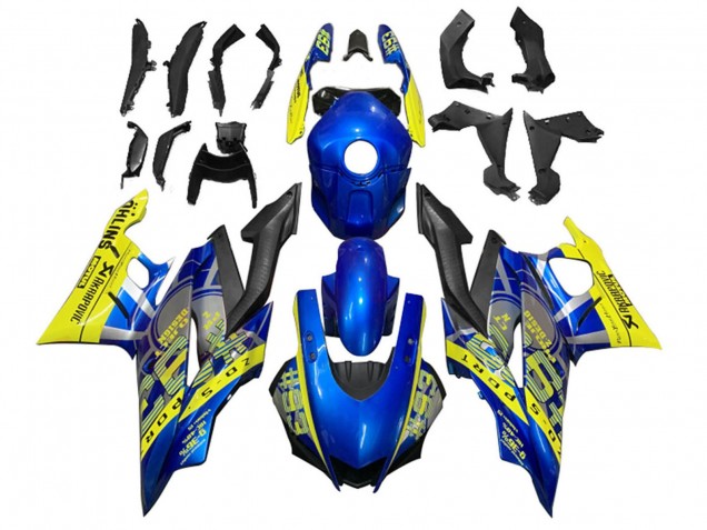 2022-2024 Yamaha YZF R3/R25 Motorcycle Fairings - Yellow Blue Matte Black 93