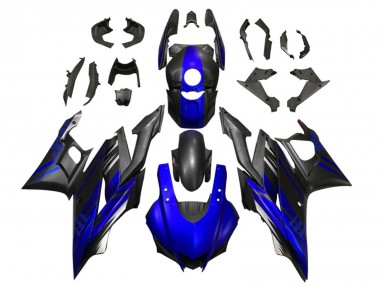 Cheap 2022-2024 Yamaha YZF R3/R25 Motorcycle Fairings - Blue Matte Black