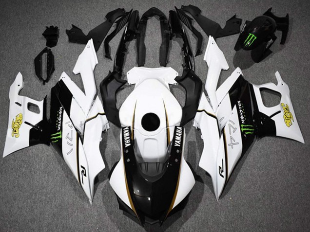2022-2024 Yamaha YZF R3/R25 Motorcycle Fairings - White Black Green Monster
