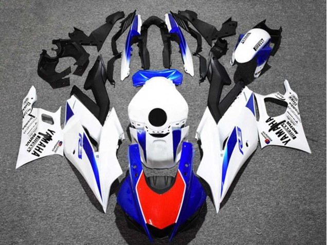 2022-2024 Yamaha YZF R3/R25 Motorcycle Fairings - White Blue Red Black Motul