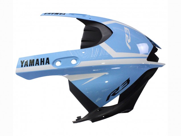 2022-2024 Yamaha YZF R3/R25 Motorcycle Fairings - White Light Blue