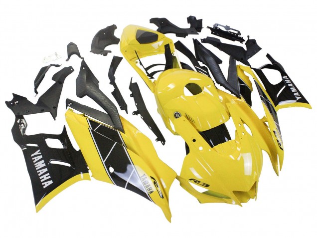 2022-2024 Yamaha YZF R3/R25 Motorcycle Fairing - Yellow Black