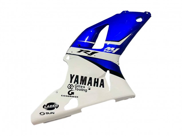 1998-1999 Yamaha YZF 1000 R1 Motorcycle Fairings - White Blue Black