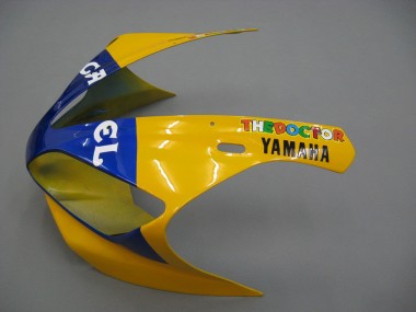 Cheap 2000-2001 Yamaha YZF 1000 R1 Motorcycle Fairings - White Yellow Blue Motul Camel