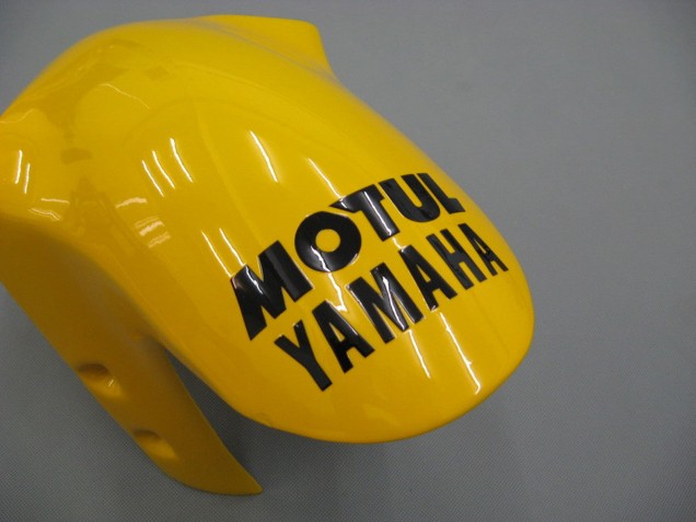 2000-2001 Yamaha YZF 1000 R1 Motorcycle Fairings - White Yellow Blue Motul Camel