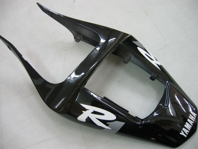 2000-2001 Yamaha YZF 1000 R1 Motorcycle Fairings - Glossy Black White Decal