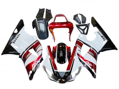 Cheap 2000-2001 Yamaha YZF 1000 R1 Motorcycle Fairing - Red White Glossy Black