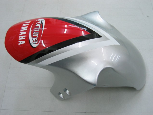 2000-2001 Yamaha YZF 1000 R1 Motorcycle Fairings - Silver Red Fortuna Motul