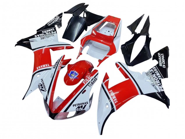 2002-2003 Yamaha YZF 1000 R1 Motorcycle Fairings - White Red Black Petronas