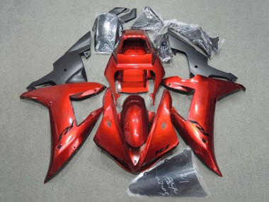 Cheap 2002-2003 Yamaha YZF 1000 R1 Motorcycle Fairing - Red Matte Black