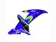 2002-2003 Yamaha YZF 1000 R1 Motorcycle Fairings - Blue Black Green MoviStar ENEOS Monster
