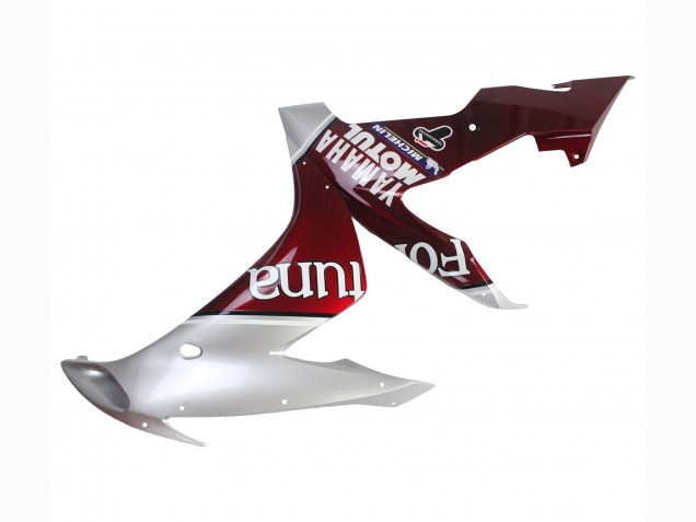 2004-2006 Yamaha YZF 1000 R1 Motorcycle Fairings - Silver Red Fortuna Motul