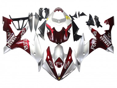 Cheap 2004-2006 Yamaha YZF 1000 R1 Motorcycle Fairings - Silver Red Fortuna Motul
