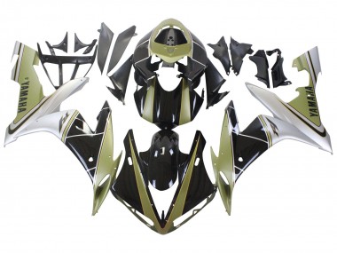Cheap 2004-2006 Yamaha YZF 1000 R1 Motorcycle Fairings - Light Gold White Glossy Black