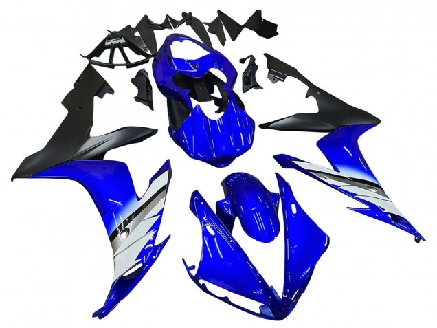2004-2006 Yamaha YZF 1000 R1 Motorcycle Fairings - Blue White Matte Black