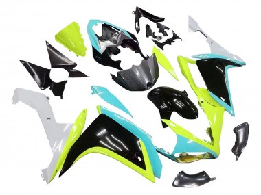 Cheap 2007-2008 Yamaha YZF 1000 R1 Motorcycle Fairings - Light Blue Lime Green Black
