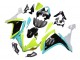 2007-2008 Yamaha YZF 1000 R1 Motorcycle Fairings - Light Blue Lime Green Black