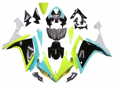 Cheap 2007-2008 Yamaha YZF 1000 R1 Motorcycle Fairings - Light Blue Lime Green Black
