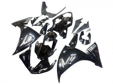 Cheap 2009-2011 Yamaha YZF 1000 R1 Motorcycle Fairings - Glossy Black White Decal
