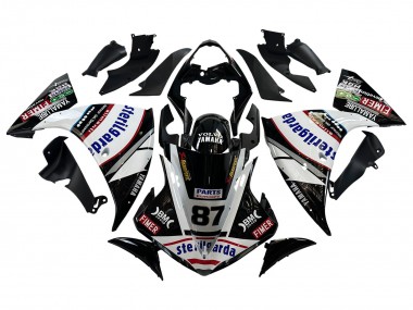 Cheap 2009-2011 Yamaha YZF 1000 R1 Motorcycle Fairings - Glossy Black White Red Volvo Fimer Yamalube 87