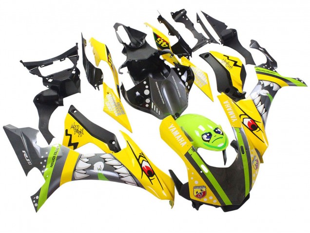 2015-2019 Yamaha YZF 1000 R1 Motorcycle Fairings - Yellow Green Shark