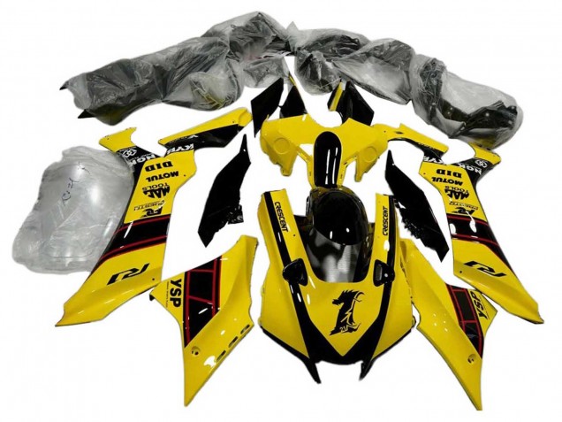 2020-2025 Yamaha YZF 1000 R1 Motorcycle Fairings - Yellow Glossy Black YSP Motul