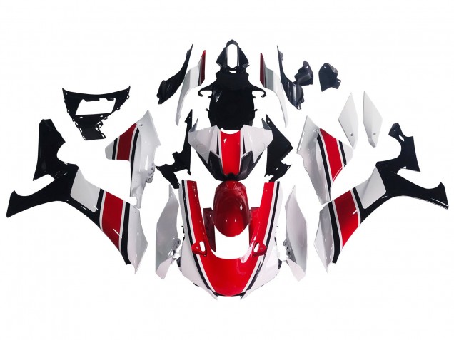 2020-2025 Yamaha YZF 1000 R1 Motorcycle Fairing - White Red Glossy Black