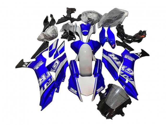 2020-2025 Yamaha YZF 1000 R1 Motorcycle Fairings - White Blue Glossy Black GYTR Yamalube