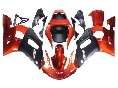Cheap 1998-2002 Yamaha YZF 600 R6 Motorcycle Fairings - Orange Matte Black