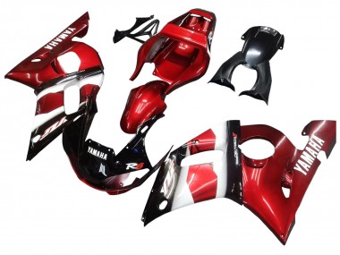 Cheap 1998-2002 Yamaha YZF 600 R6 Motorcycle Fairings - Red White Glossy Black