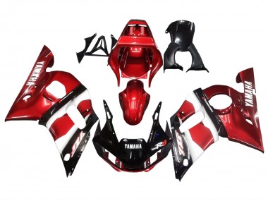 Cheap 1998-2002 Yamaha YZF 600 R6 Motorcycle Fairings - Red White Glossy Black