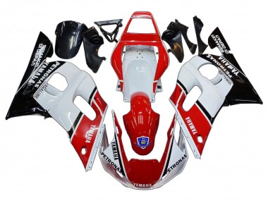 Cheap 1998-2002 Yamaha YZF 600 R6 Motorcycle Fairings - White Red Black Petronas Yamalube 50th